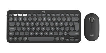 Bluetooth wireless keyboard and mouse Logitech Pebble 2   Combo Tonal graphite