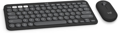 Bluetooth wireless keyboard and mouse Logitech Pebble 2   Combo Tonal graphite