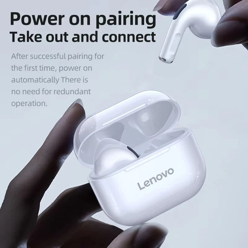 LP40 Bluetooth V5.0 Earphones with anti-sweat lightweight design, stereo sound, and compatibility with smartphones and laptops