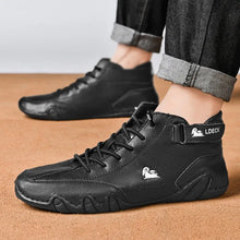 Men's Waterproof Motorcycle Winter Shoes 2023 in black high-top sneakers