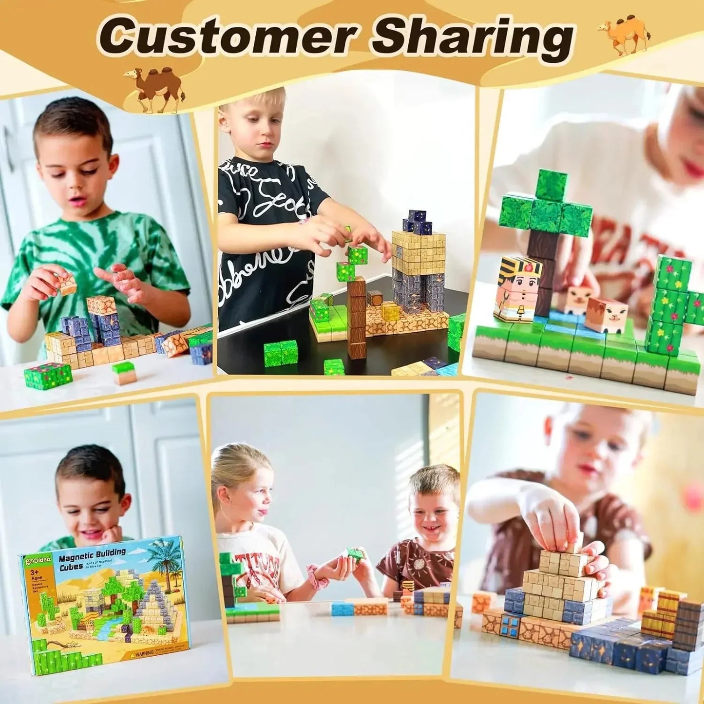 Magnetic Building Blocks Set for Kids - STEM Learning Toy for 3+ Years

