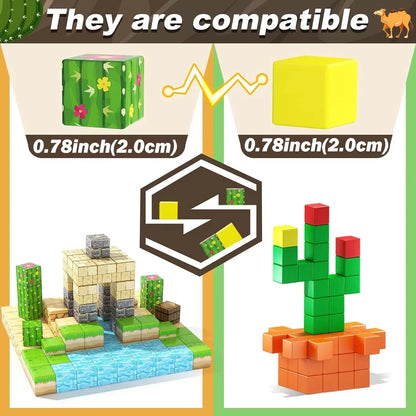 Magnetic Building Blocks Set for Kids - STEM Learning Toy for 3+ Years

