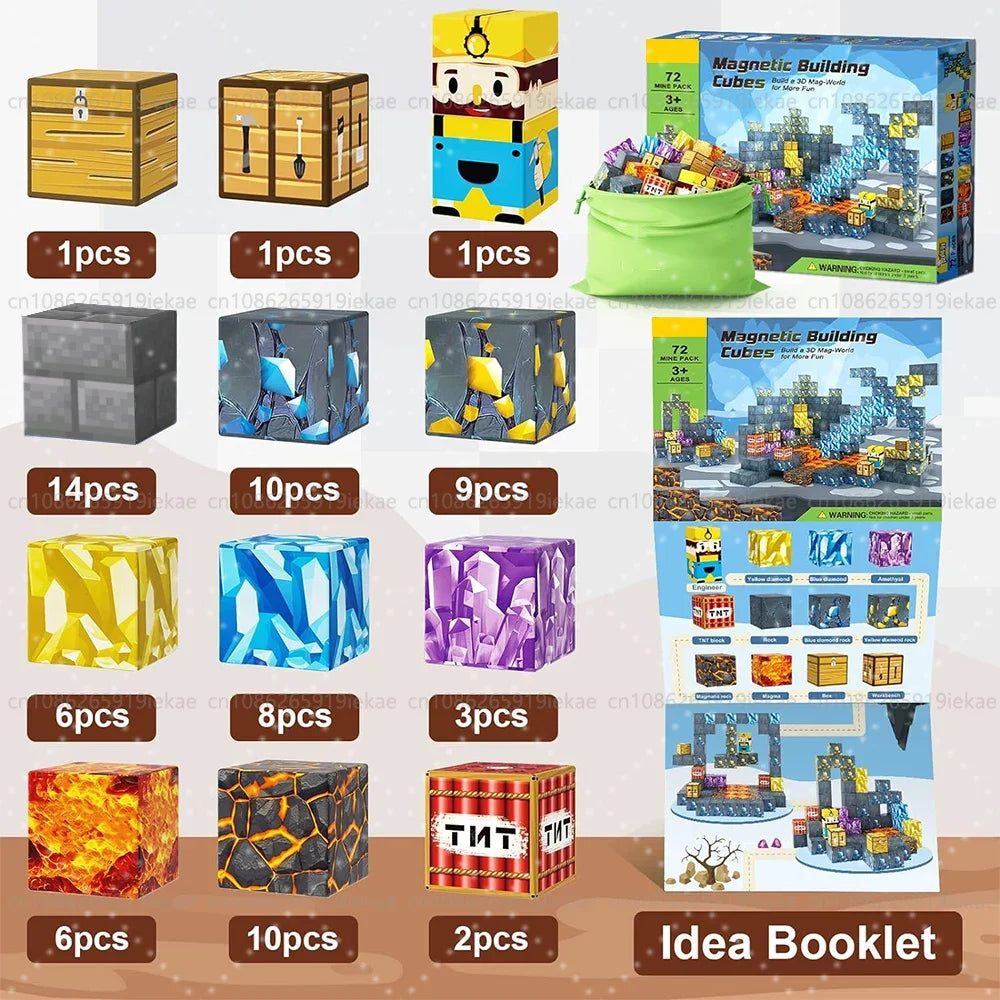 Magnetic Building Blocks Set for Kids - STEM Educational Toy for 3+