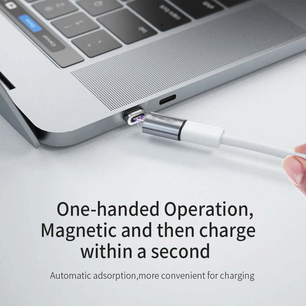 Magnetic cable connector mobile phone adapter with Micro USB and Type C tips
