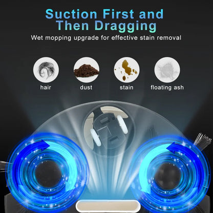 2-in-1 Smart Robotic Vacuum and Mop for Automatic Floor Cleaning