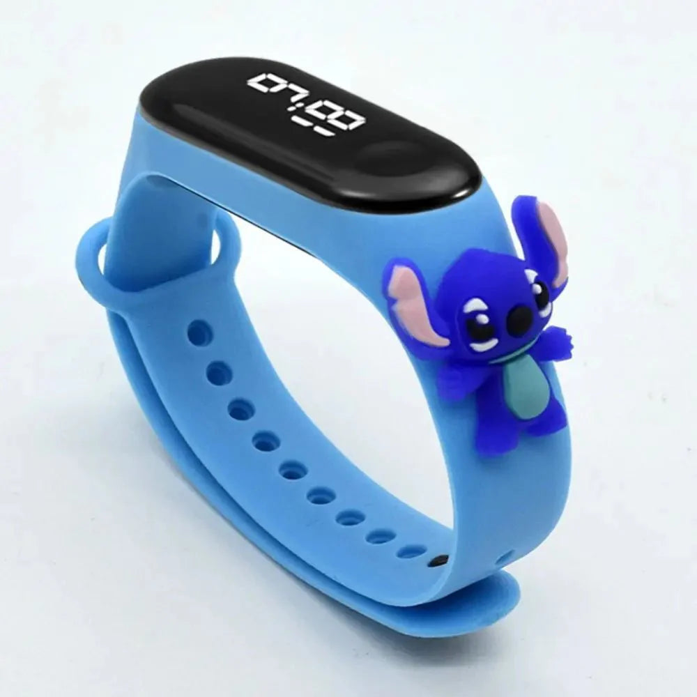 Marvel Spider-Man Children's Cartoon Fashion Watches Stitch Iron Man Electronic Digital LED Display Waterproof Holiday Gift Kids
