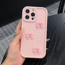 3D pink butterfly iPhone case with soft shockproof silicone design

