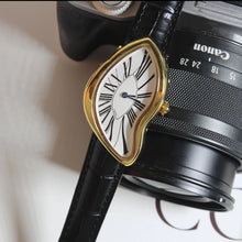 Melted design watch with surreal artistic look for modern home or office

