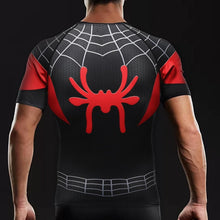 Spider T-shirt featuring a compression fit for sports and fitness training.