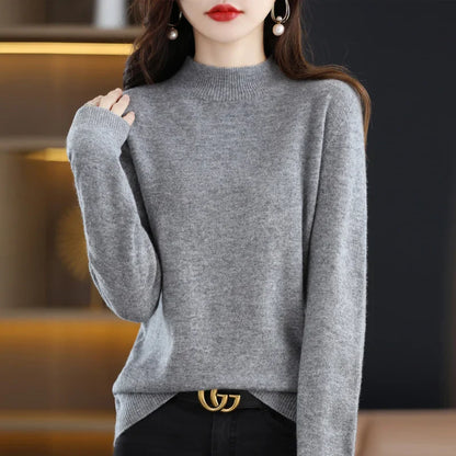 100% Pure Wool Half Neck Pullover Sweater for Men – Warm Winter Wear

