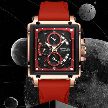 Elegant men's business quartz watch with calendar display