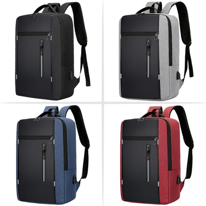 Men's waterproof laptop backpack with USB charging port and 15.6-inch capacity