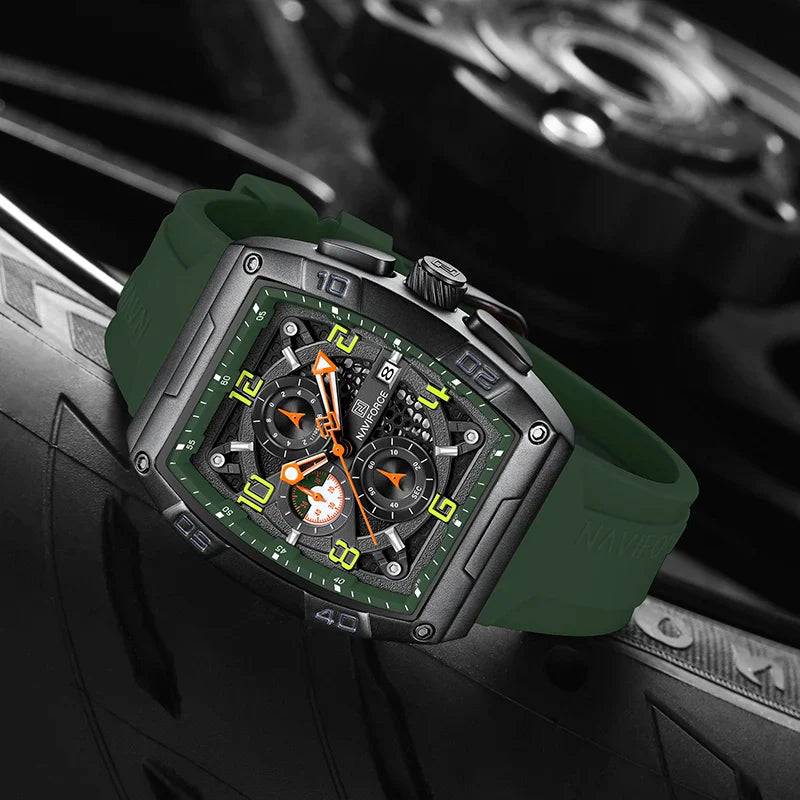 Naviforce men’s quartz watch with calendar and sport design for everyday use

