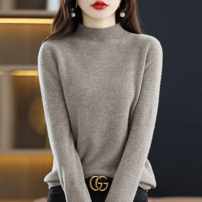 100% Pure Wool Half Neck Pullover Sweater for Men – Warm Winter Wear

