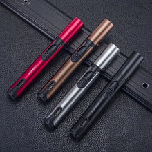 Windproof butane candle lighter with turbo jet flame for BBQ and cigars