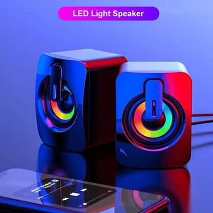 Mini RGB Computer Speaker - RGB Speakers with Dynamic Lights & Bass