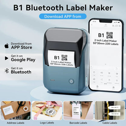 Niimbot B1 Label Printer Bluetooth Portable Wireless Thermal Printer