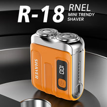 Mini Electric Smart Shaver with dual blades and digital display for travel grooming