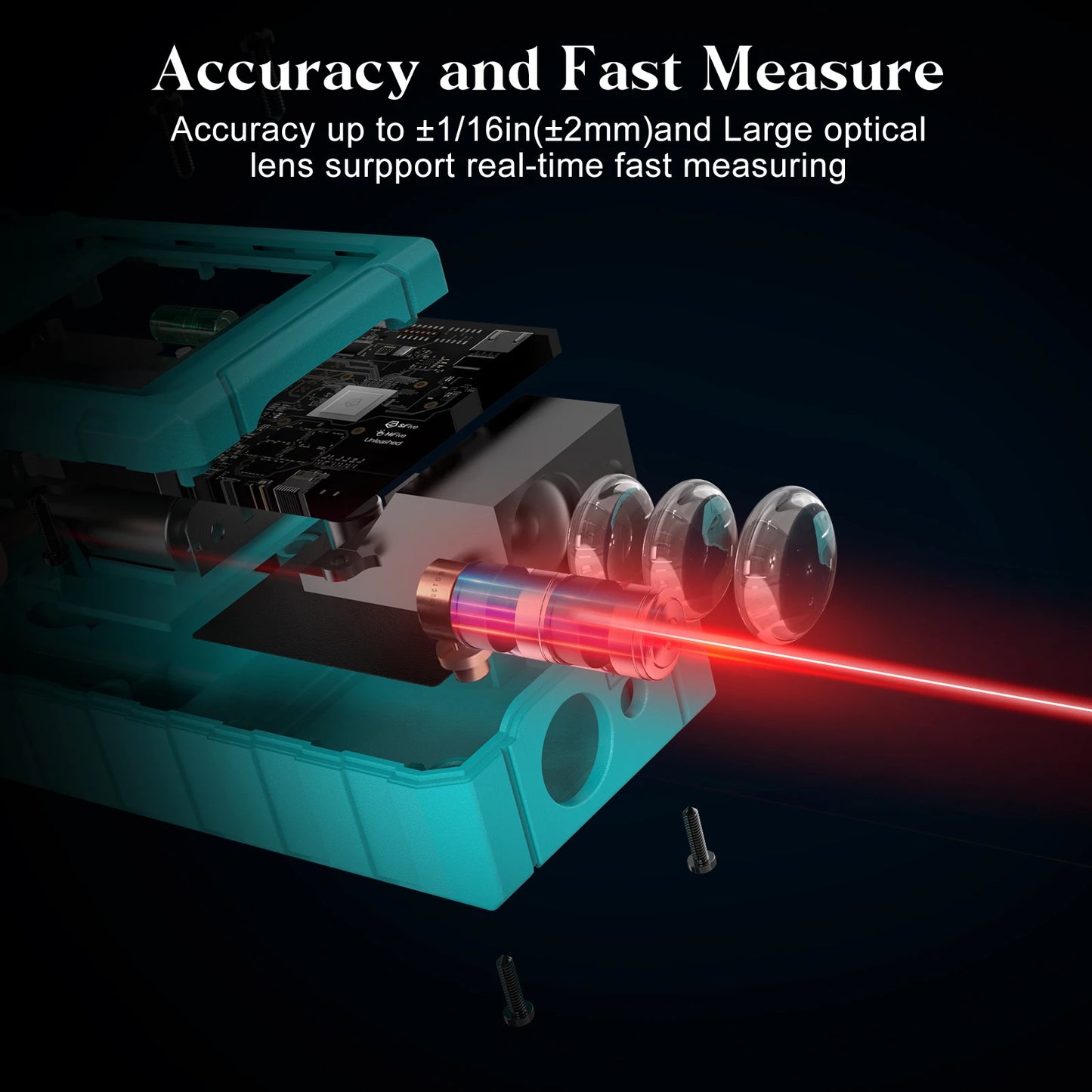Kiprim Laser Rangefinder 100M High Accuracy Mini Measurement Tool