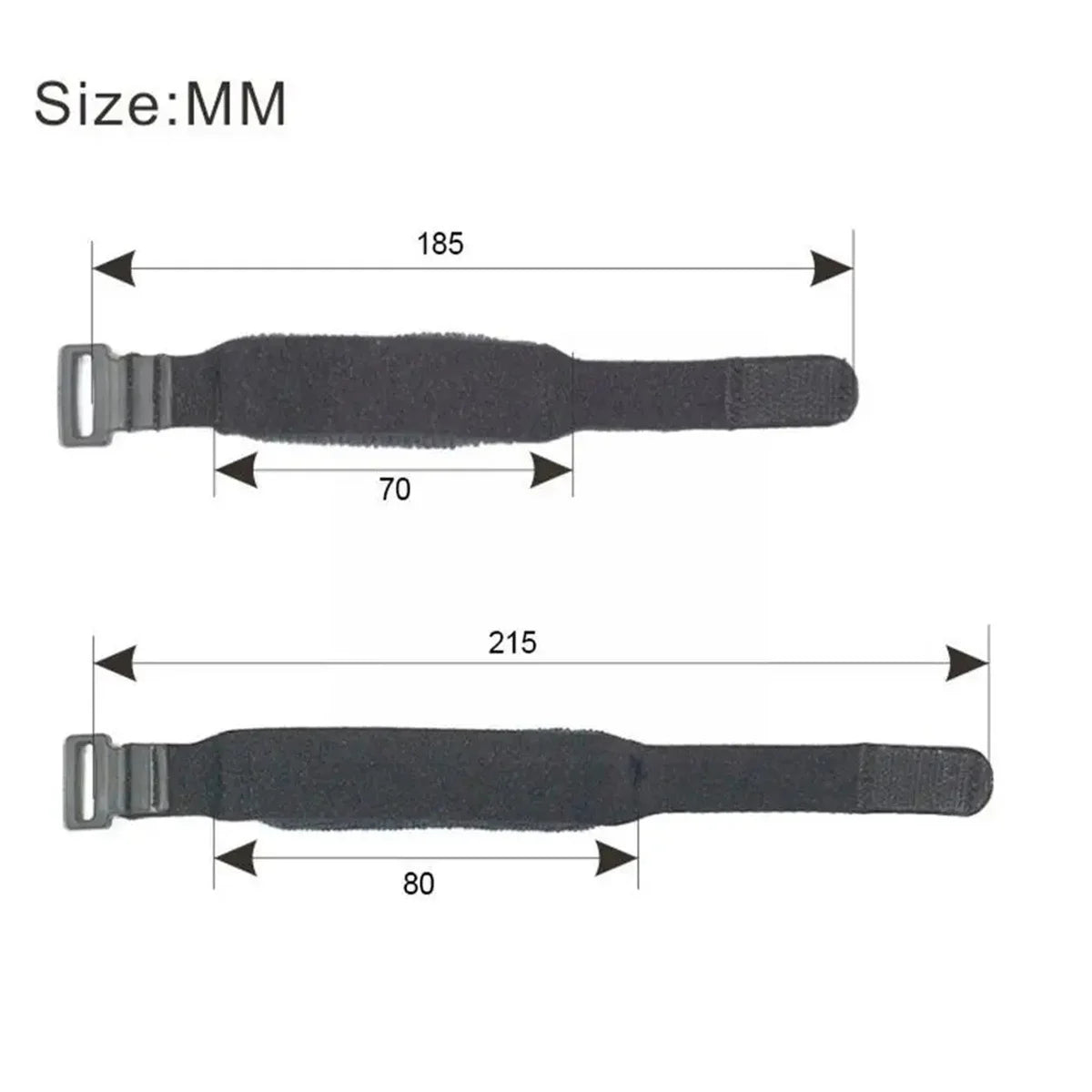 Black Miwayer guitar string muter wraps and noise damper for guitar, bass, and ukulele strings


