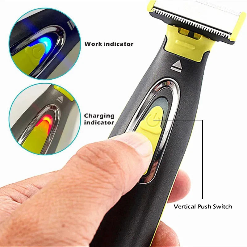 MLG Electric Shaver with USB T blade for full body grooming and washable design for men and women