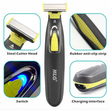 MLG Electric Shaver with USB T blade for full body grooming and washable design for men and women