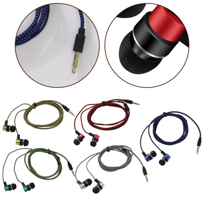 3.5mm In-Ear Wired Headphone with stereo bass, noise cancelling, and mobile compatibility for HD calls and immersive music