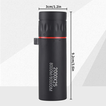 2000x25 HD Monocular Telescope with Mobile Phone Holder for Camping, Birdwatching, and Outdoor Zoom Photography