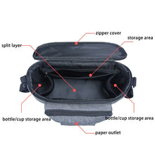 Waterproof diaper bag for moms with stroller straps and baby organizer

