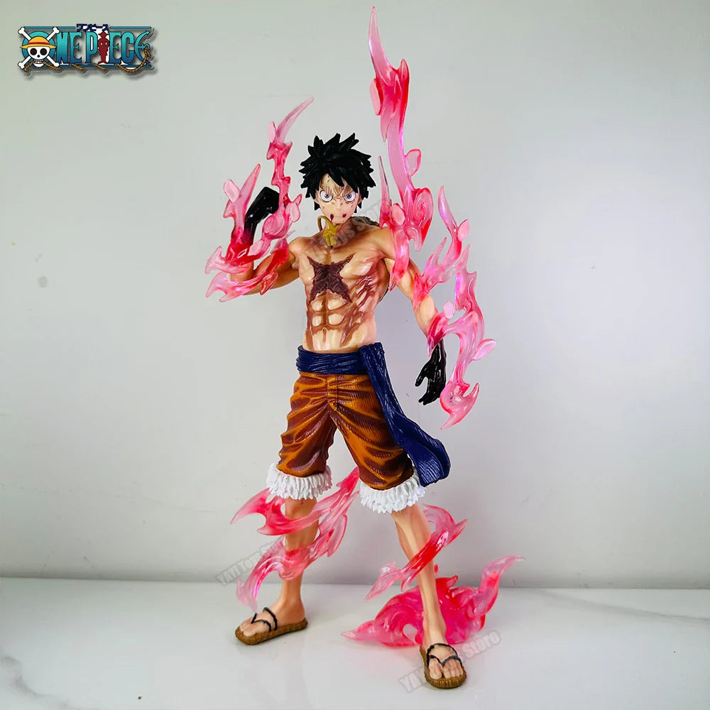 Monkey D. Luffy One Piece PVC action figure collectible with cherry flow design

