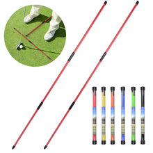 Golf Alignment Sticks 2-Pack with Collapsible 48 Inch Rods for Swing Training and Posture Correction