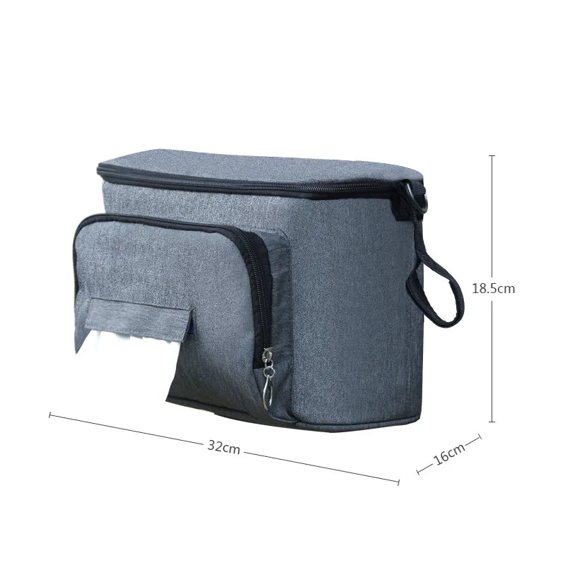 Waterproof diaper bag for moms with stroller straps and baby organizer

