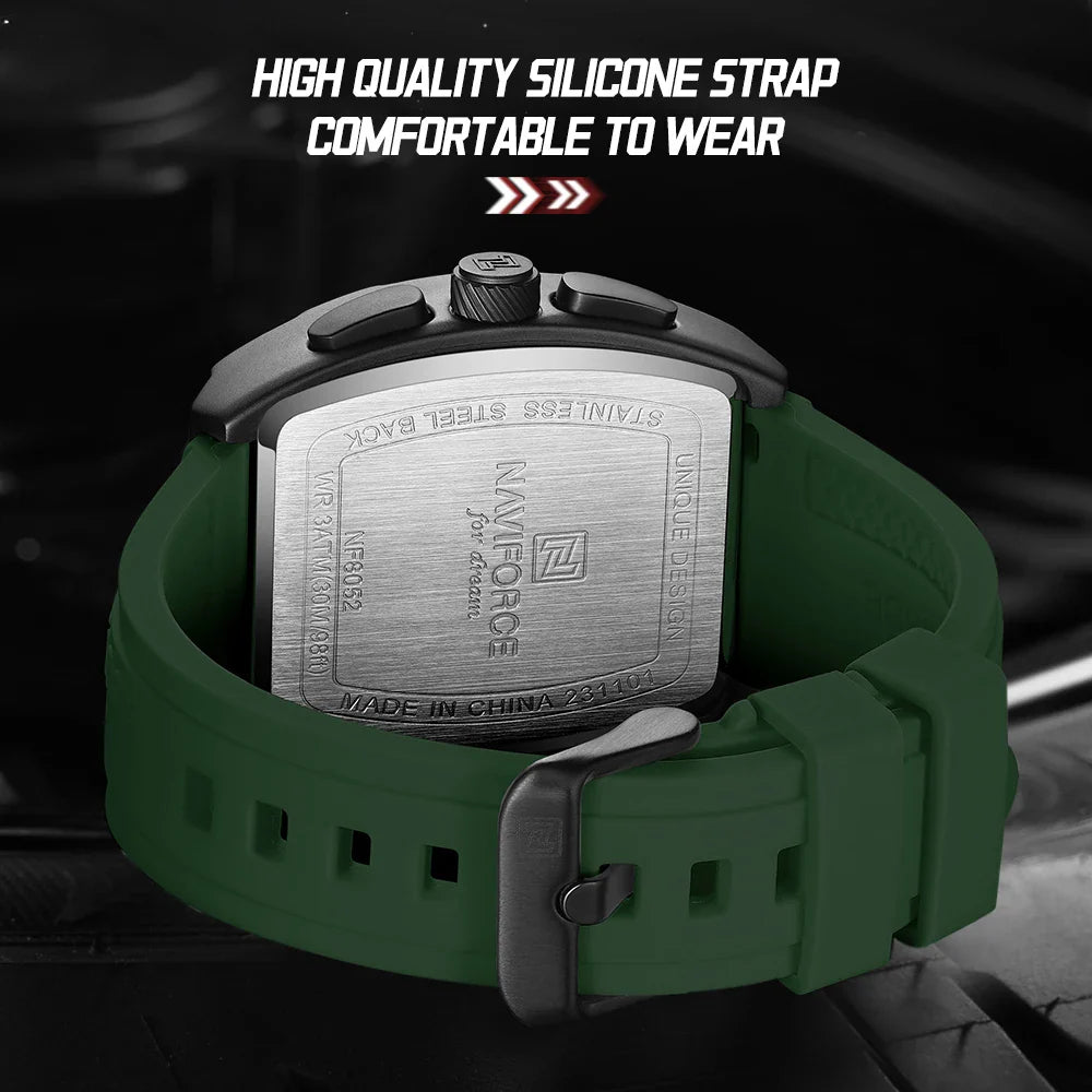 Naviforce men’s quartz watch with calendar and sport design for everyday use


