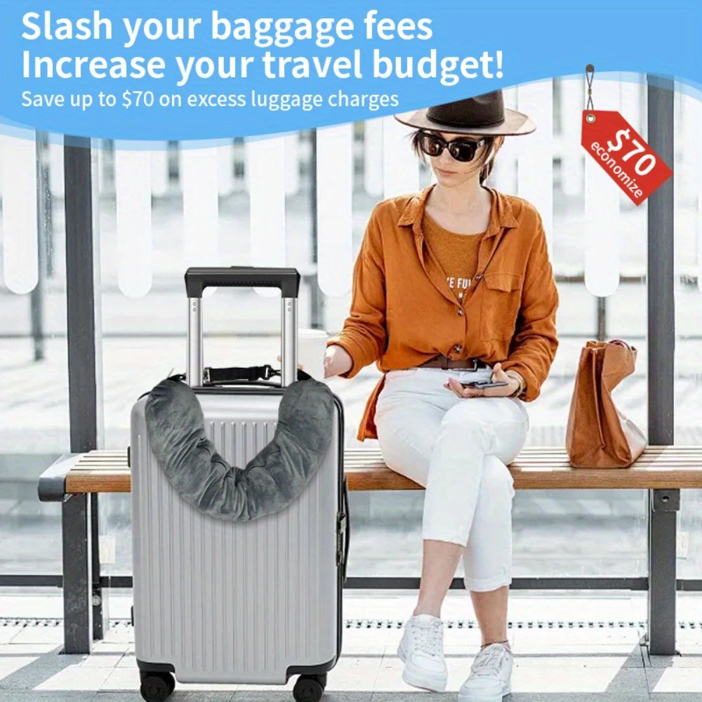 Adjustable travel pillow with neck support and storage pouch for lightweight comfort