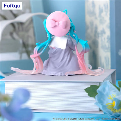 New Hatsune Miku Anime figure Pink sakura sitting position PVC Action figure model toy decoration collect gifts