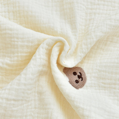 Soft baby cotton blanket with cartoon design for newborn comfort

