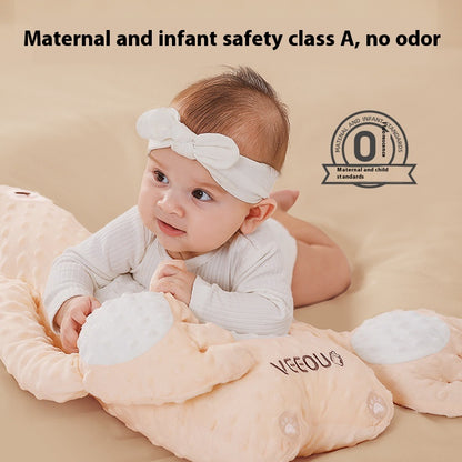 Palm-shaped baby soothing pillow for anti-startle and calming sleep

