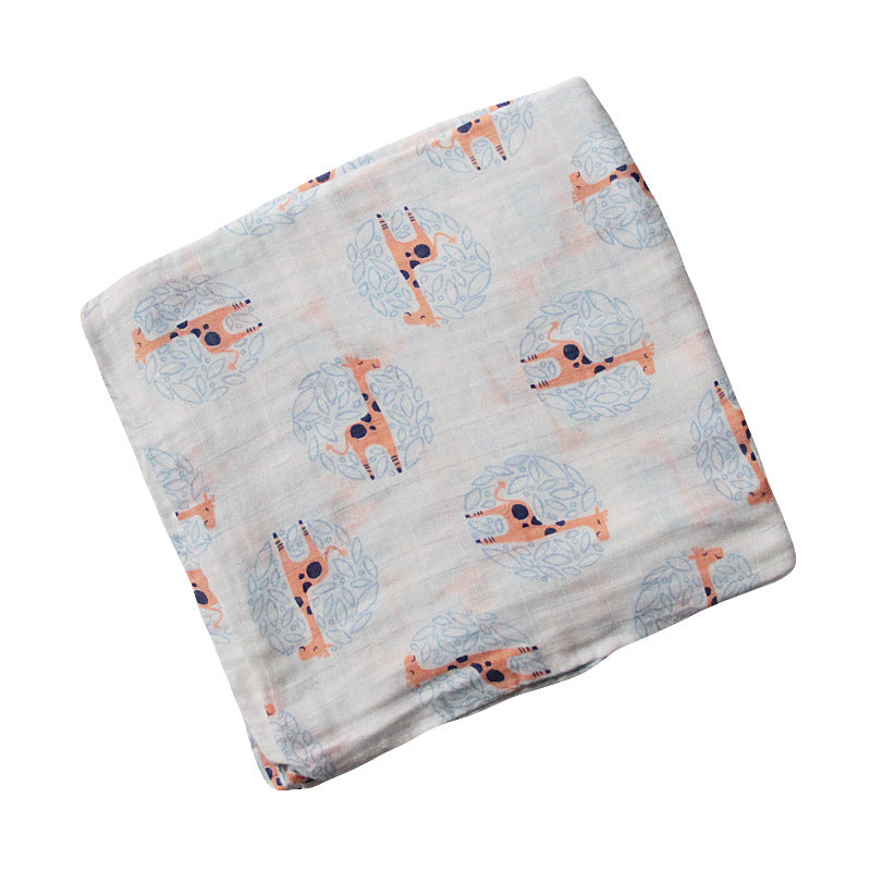 Bamboo muslin swaddle blanket for newborns with soft breathable fabric

