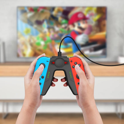 Nintendo Switch Joy Con Charger Dock with LED Indicator and Controller Bracket


