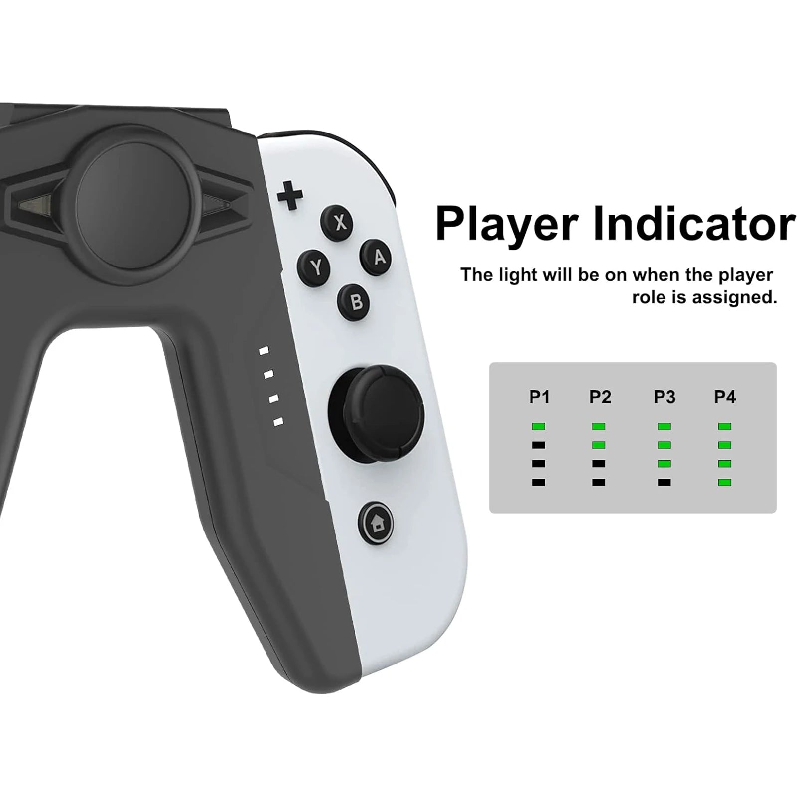 Nintendo Switch Joy Con Charger Dock with LED Indicator and Controller Bracket

