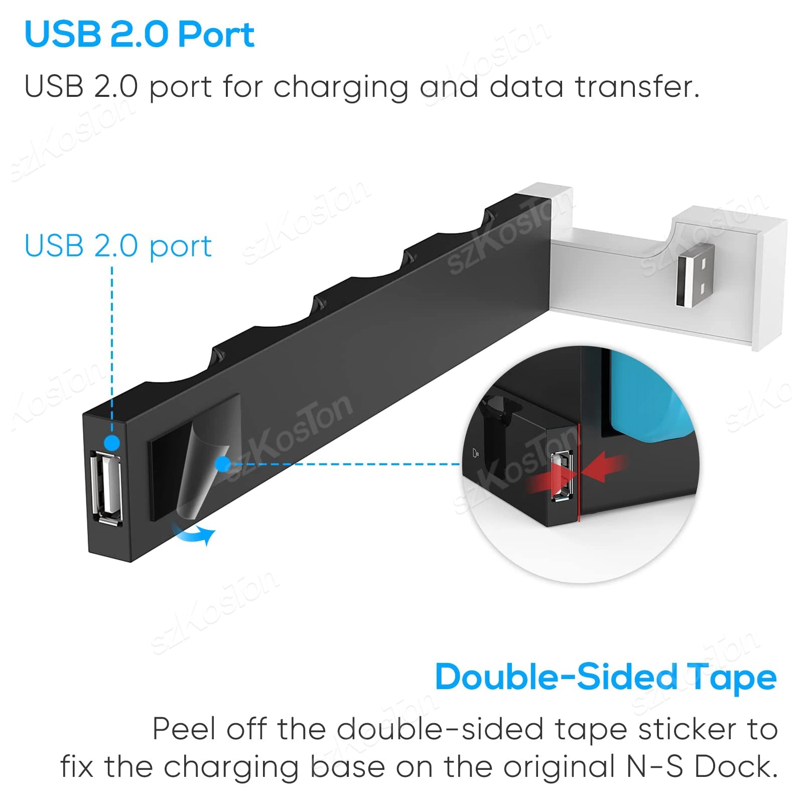 Nintendo Switch OLED Charger Dock for Charging Joycon Controllers with LED Indicators


