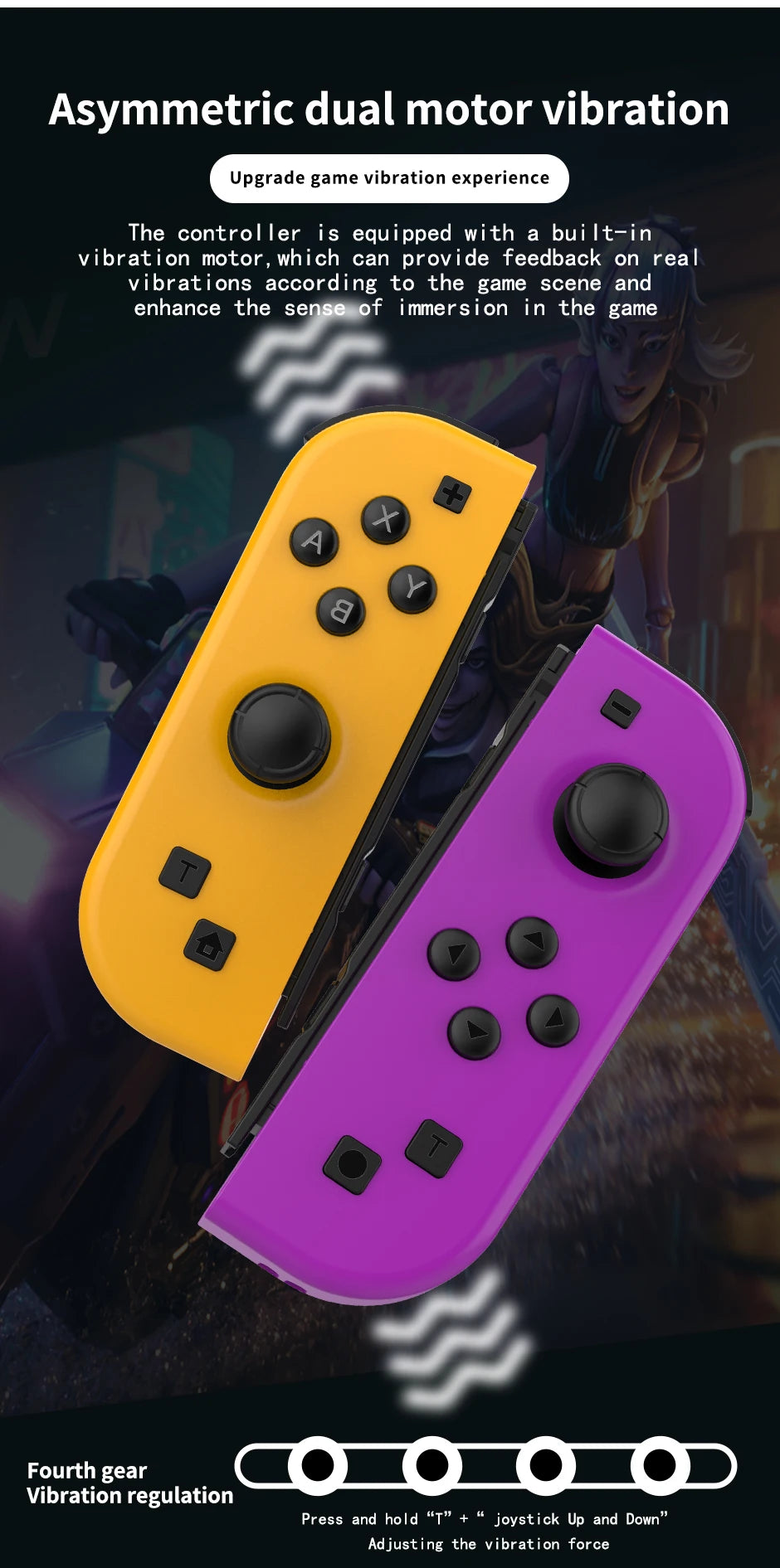 Wireless Joycons Controller for Nintendo Switch with Turbo Function

