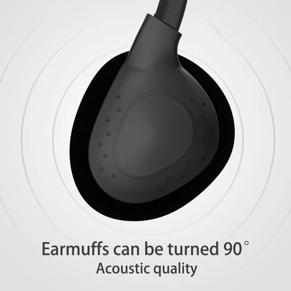 Noise Reduction Wired Headphones with 3.5mm Jack and Comfortable ABS Design for Gamers