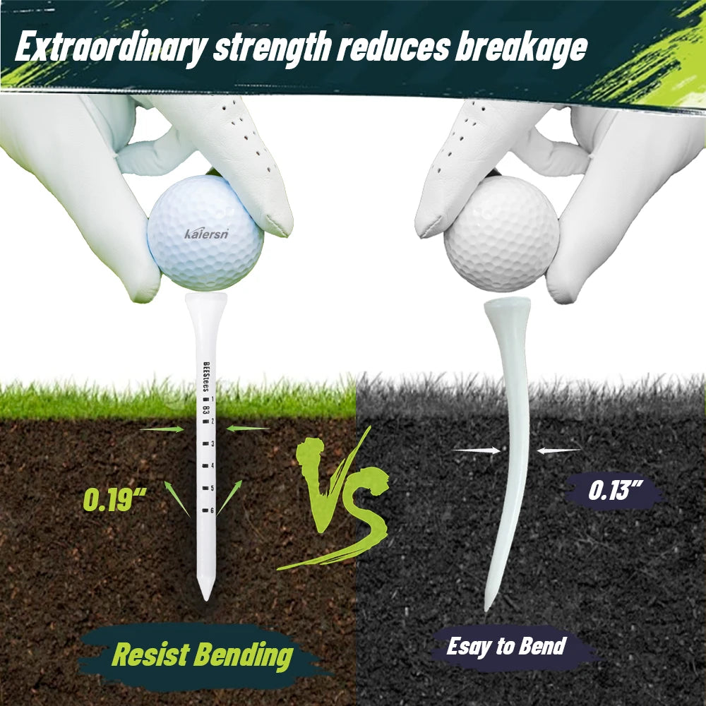 Premium Wooden Golf Tees with Height Markers and Non-slip Design for Accurate Ball Positioning