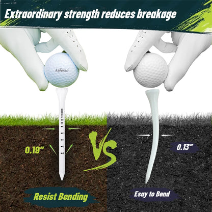 Premium Wooden Golf Tees with Height Markers and Non-slip Design for Accurate Ball Positioning