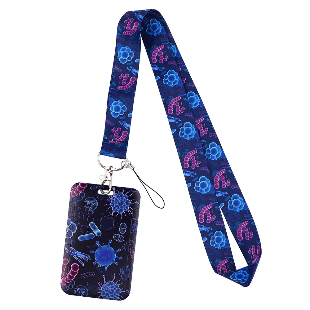 LB2290 nurse neck strap lanyards with metal clip for ID cards and keys