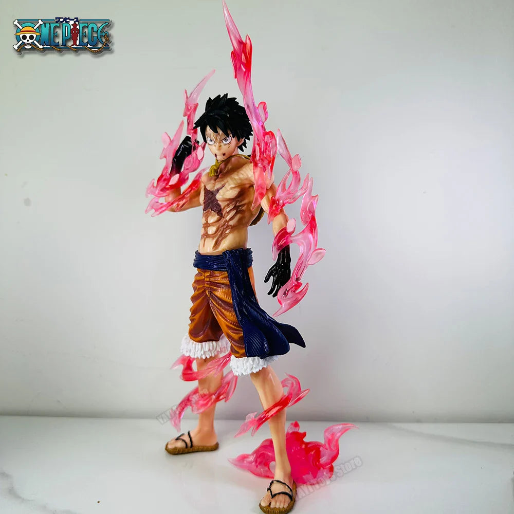 Monkey D. Luffy One Piece PVC action figure collectible with cherry flow design

