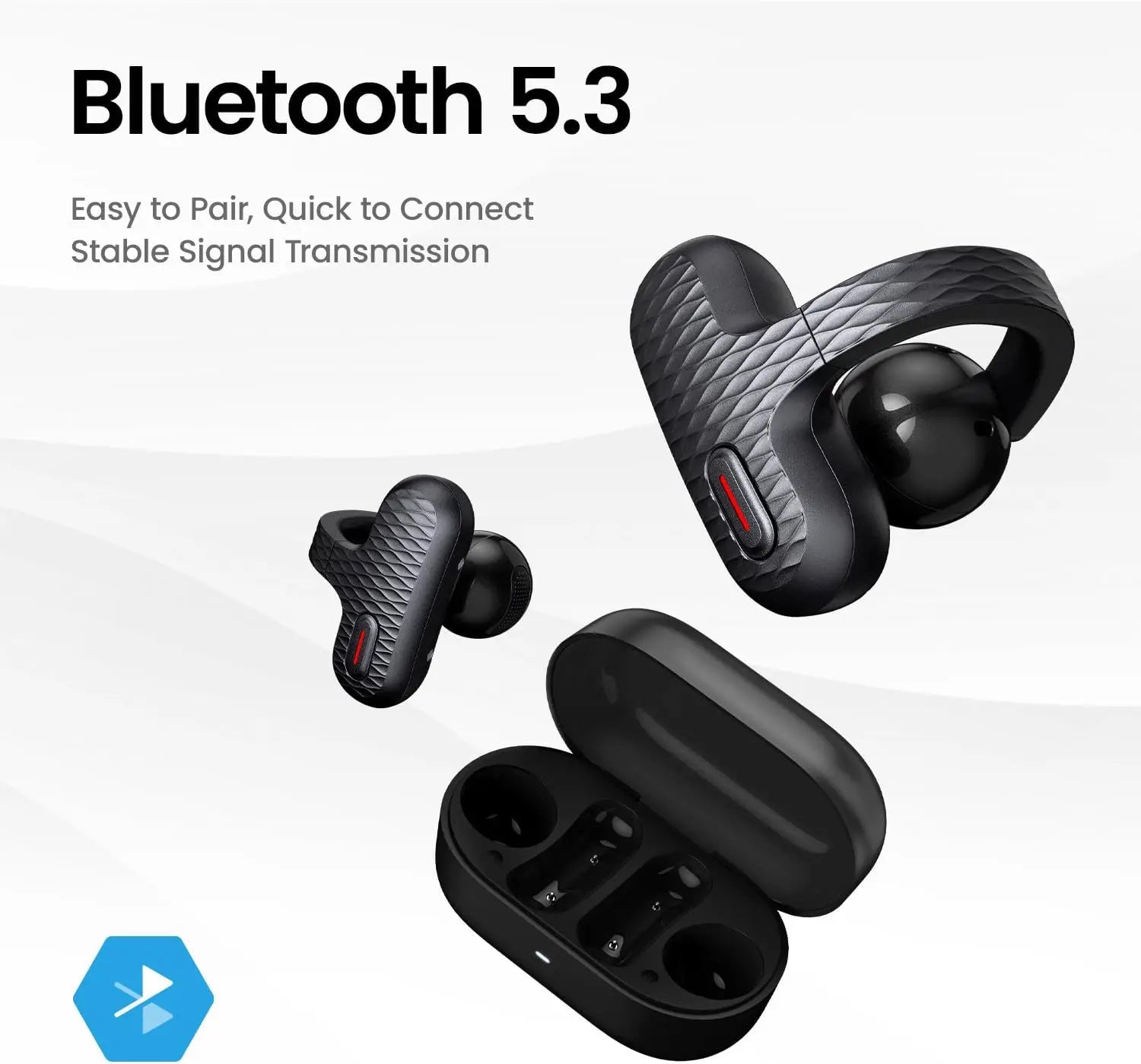 Amazfit Up Open Ear Wireless Earbuds with AI Noise Reduction and Waterproof Design