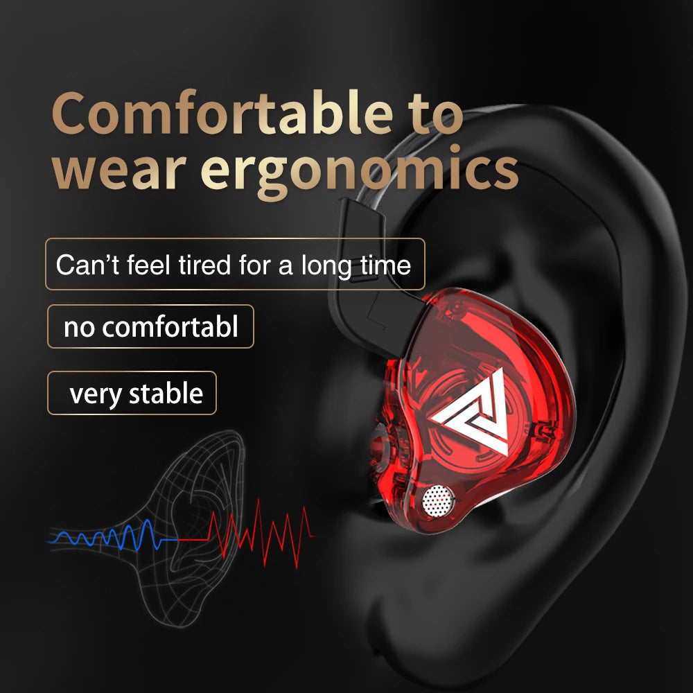 Original QKZ AK6 In Ear Earphone with 6 Dynamic Drivers and Mic