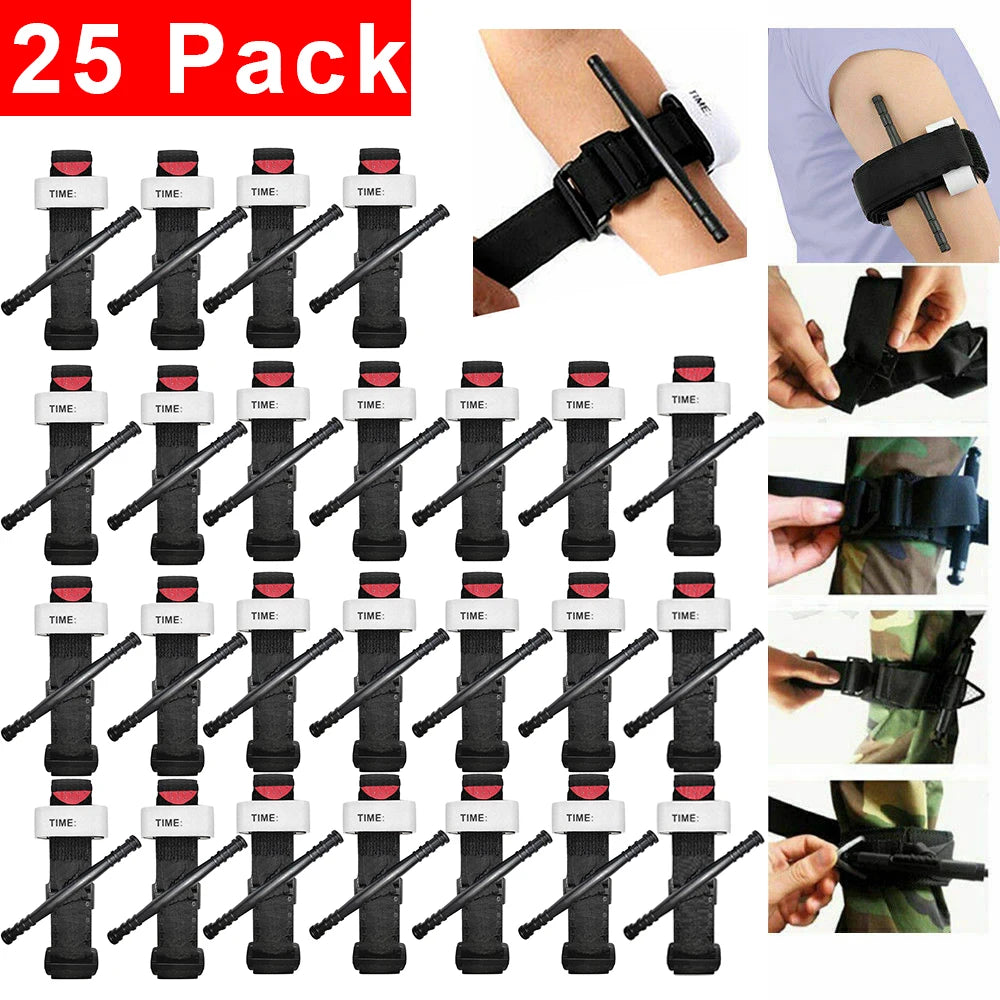 Portable emergency tourniquet for first aid and tactical use

